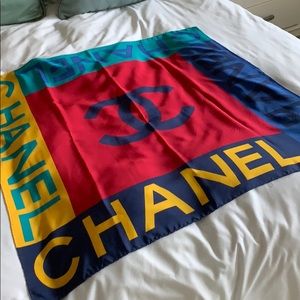 Vintage Chanel silk twill scarf